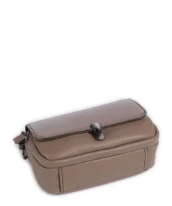 Bestie Umhängetasche recyceltes Leder taupe