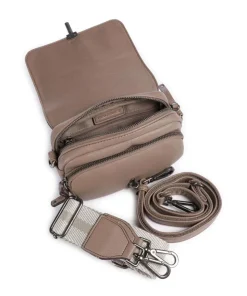 Bestie Umhängetasche recyceltes Leder taupe