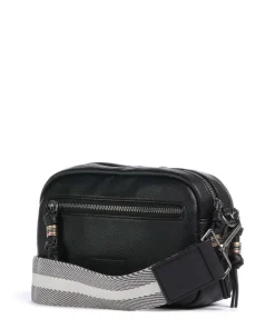 Bestie Umhängetasche recyceltes Leder, Polyurethane schwarz