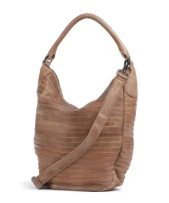 Bestseller Collection Gürteltier S Beuteltasche genarbtes Leder karamellbraun