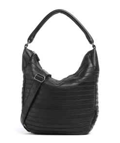 Bestseller Collection Gürteltier S Beuteltasche genarbtes Leder schwarz