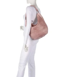 Bestseller Collection Gürteltier S Beuteltasche genarbtes Leder rosa