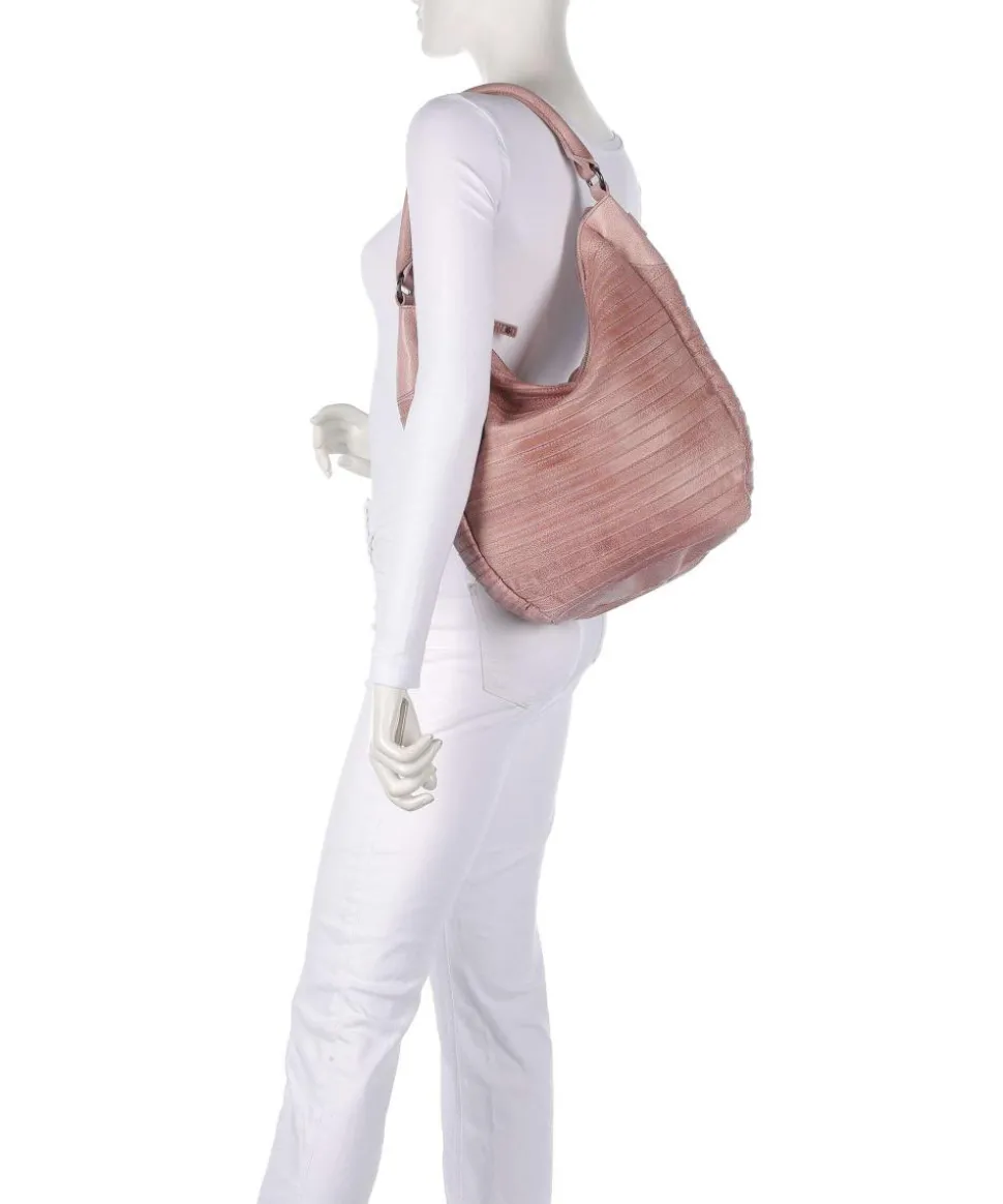 Bestseller Collection Gürteltier S Beuteltasche genarbtes Leder rosa