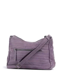 Bestseller Umhängetasche genarbtes Leder lavendel