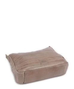 Bestseller Umhängetasche genarbtes Leder taupe