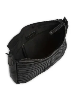 Bestseller Umhängetasche genarbtes Leder schwarz