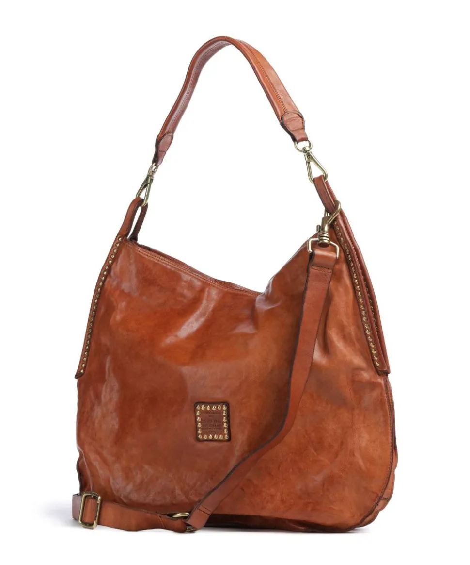 Beuteltasche fein genarbtes Rindsleder cognac