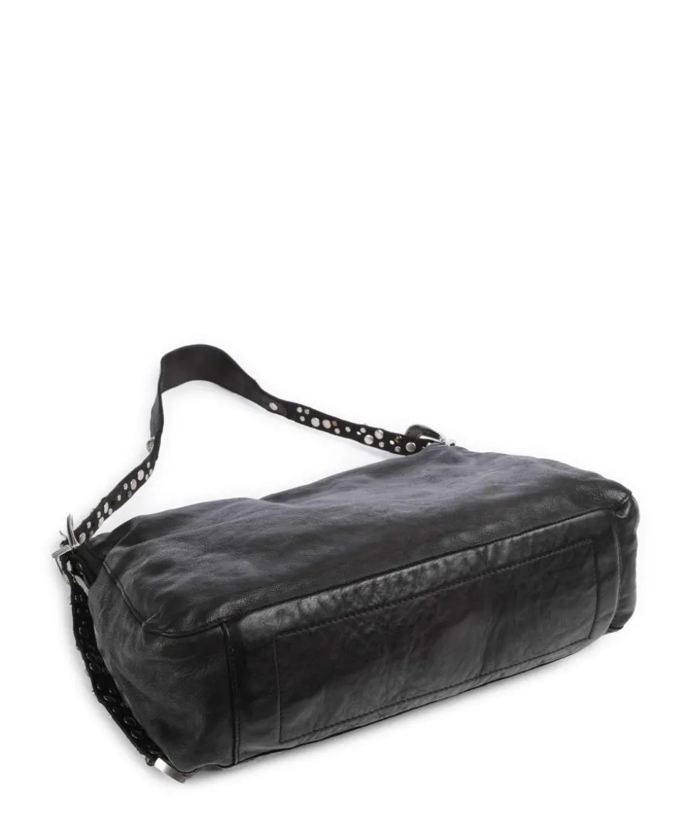 Beuteltasche fein genarbtes Rindsleder schwarz