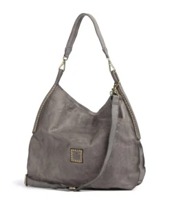 Beuteltasche fein genarbtes Rindsleder grau