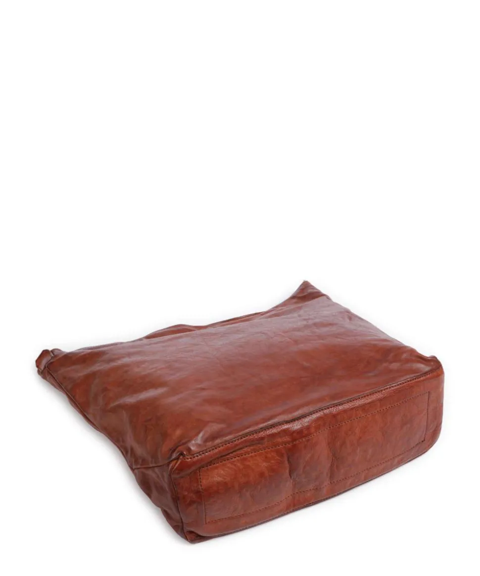 Beuteltasche fein genarbtes Rindsleder cognac