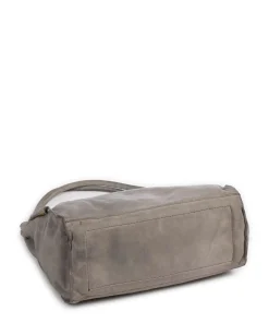 Beuteltasche fein genarbtes Rindsleder grau