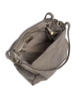 Beuteltasche fein genarbtes Rindsleder grau