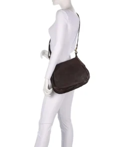 Beuteltasche fein genarbtes Rindsleder dunkelbraun