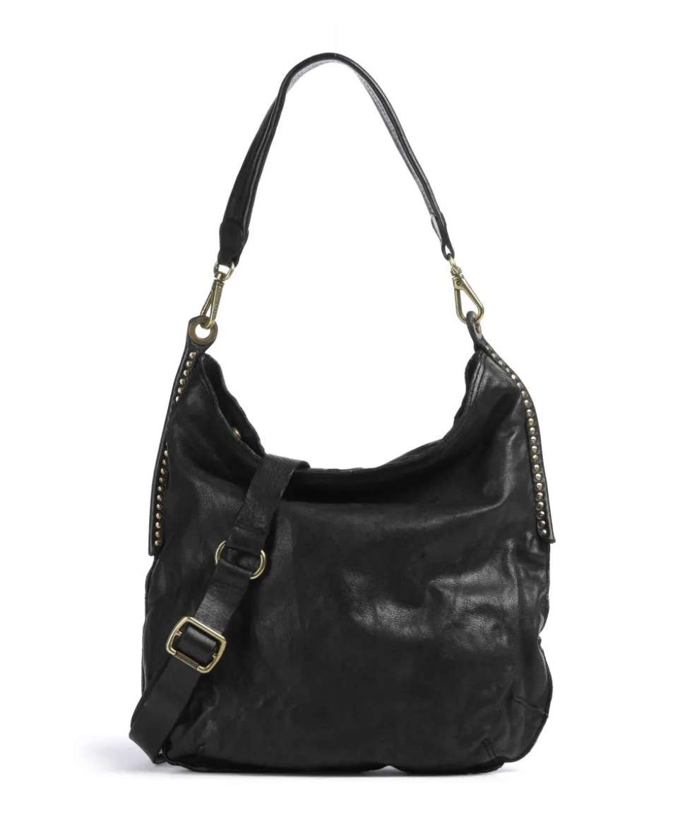 Beuteltasche fein genarbtes Rindsleder schwarz