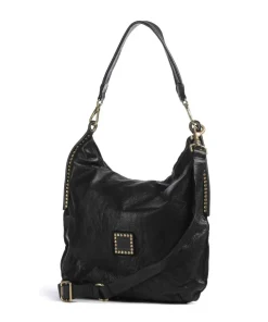 Beuteltasche fein genarbtes Rindsleder schwarz