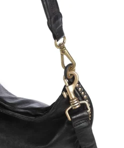 Beuteltasche fein genarbtes Rindsleder schwarz