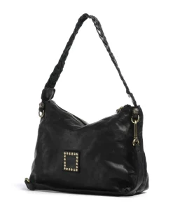 Beuteltasche fein genarbtes Rindsleder schwarz