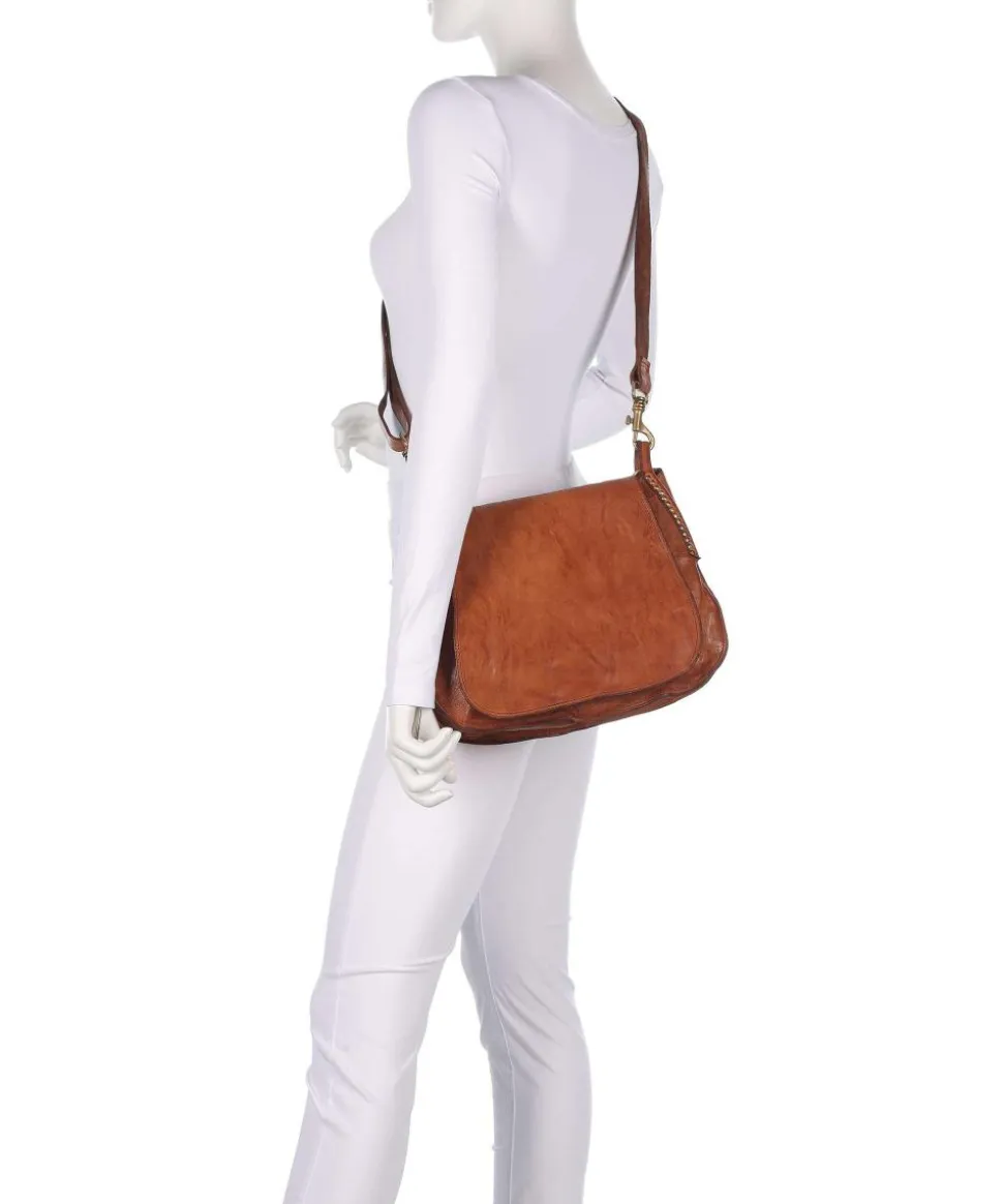 Beuteltasche fein genarbtes Rindsleder cognac