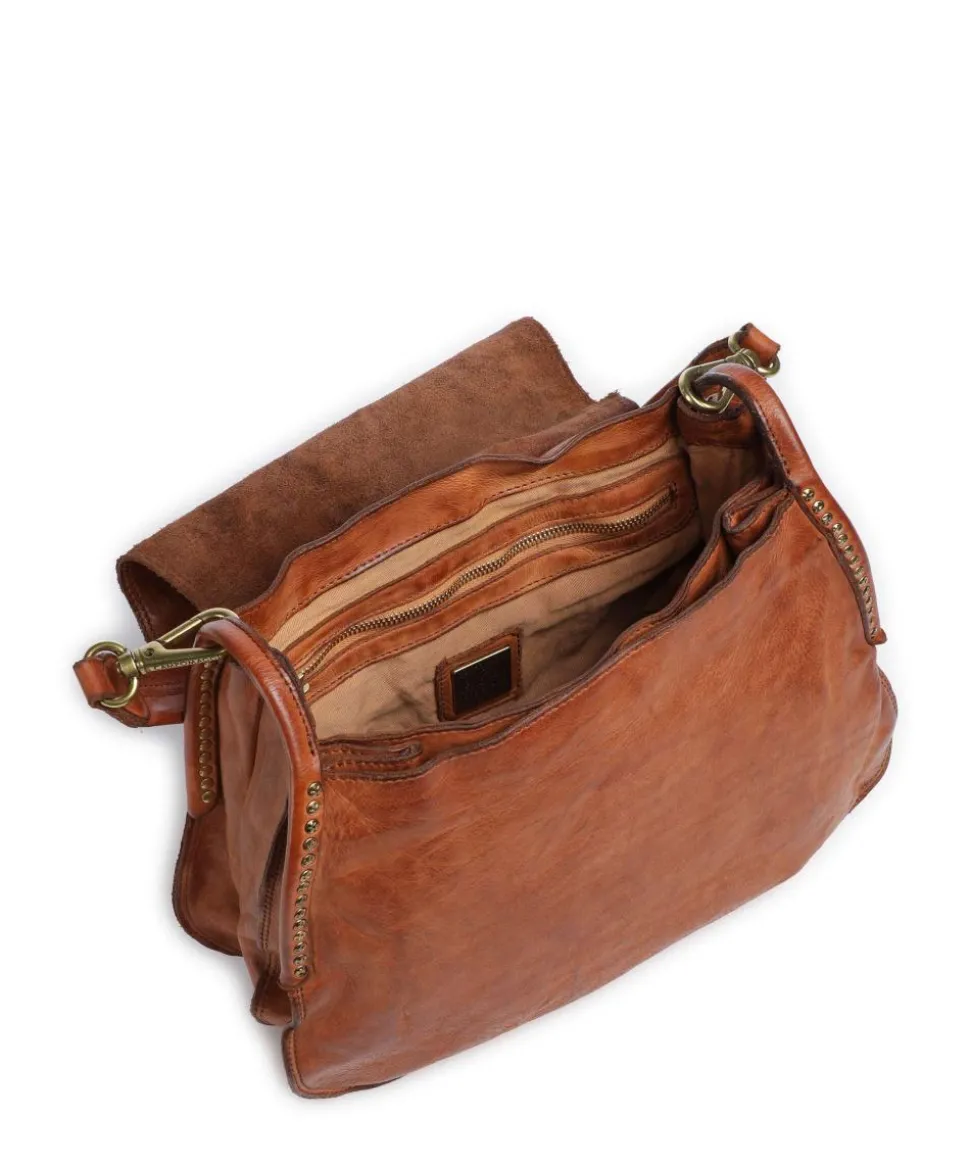 Beuteltasche fein genarbtes Rindsleder cognac