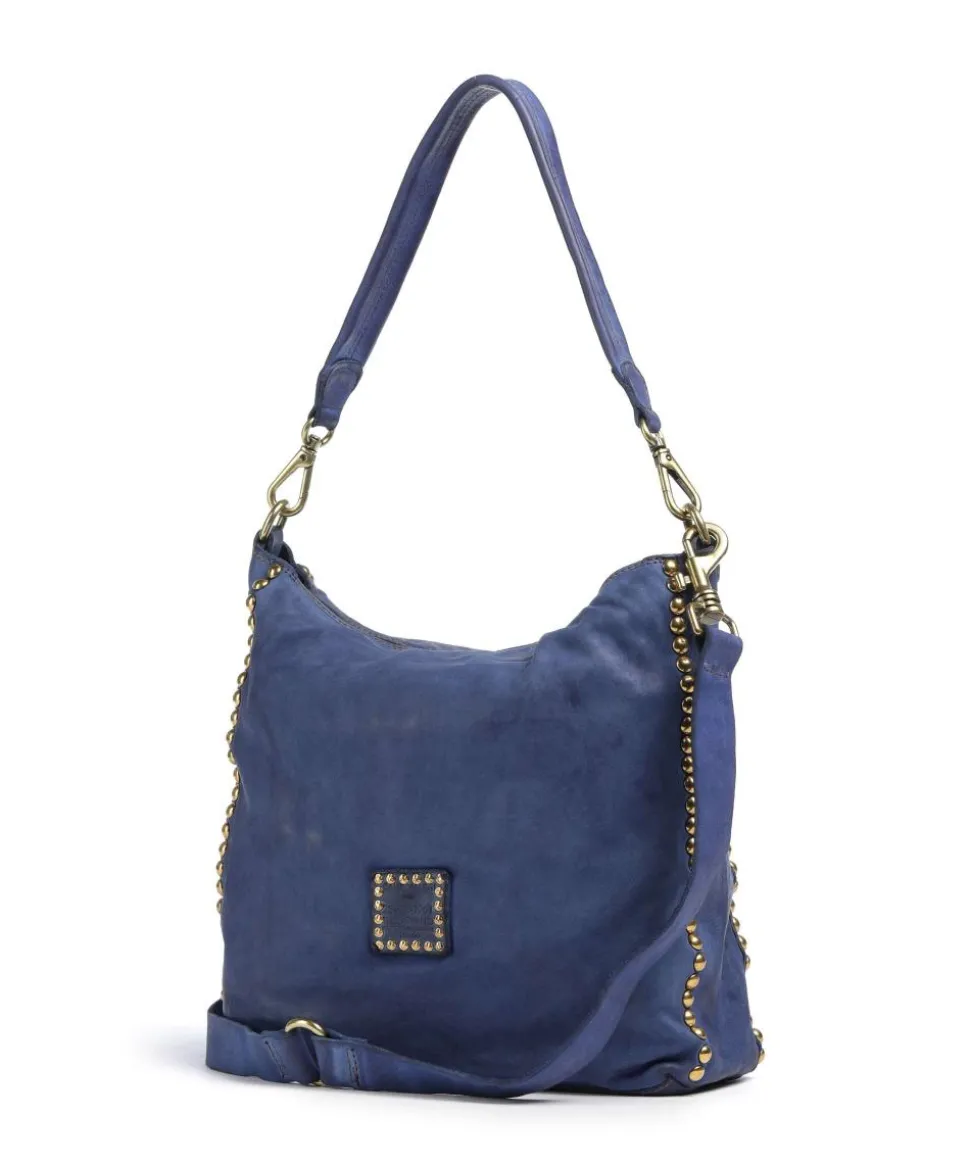 Beuteltasche fein genarbtes Rindsleder dunkelblau