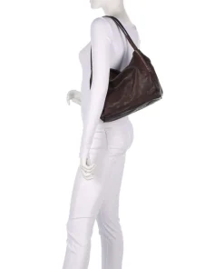 Beuteltasche fein genarbtes Rindsleder dunkelbraun