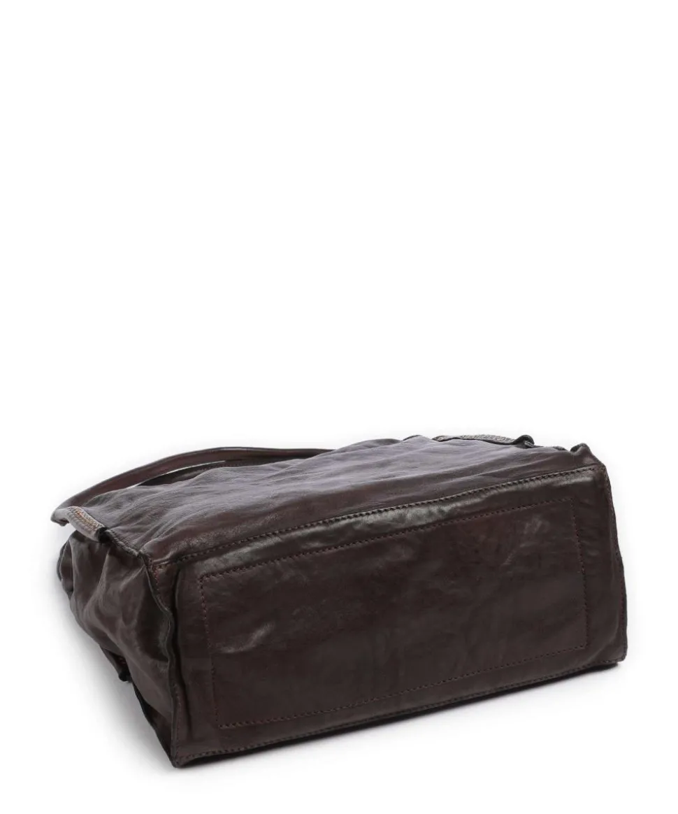 Beuteltasche fein genarbtes Rindsleder dunkelbraun