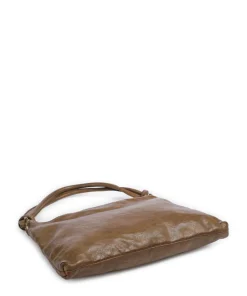 Beuteltasche fein genarbtes Rindsleder braun