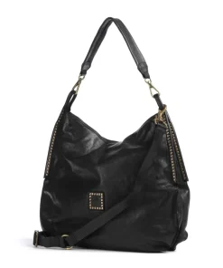 Beuteltasche fein genarbtes Rindsleder schwarz