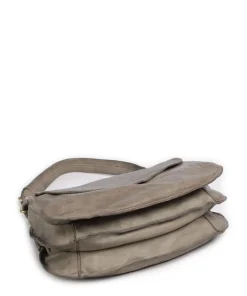 Beuteltasche fein genarbtes Rindsleder grau