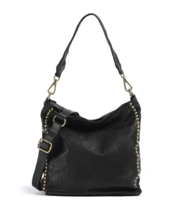 Beuteltasche fein genarbtes Rindsleder schwarz