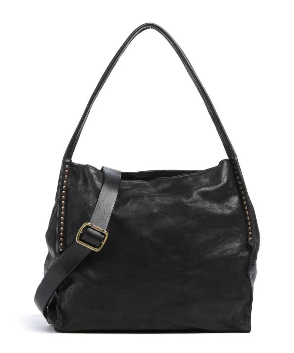 Beuteltasche fein genarbtes Rindsleder schwarz