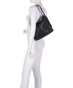 Beuteltasche fein genarbtes Rindsleder schwarz