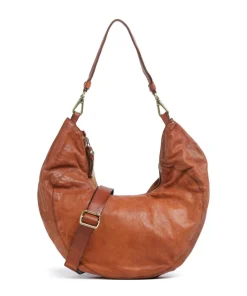 Beuteltasche fein genarbtes Rindsleder cognac