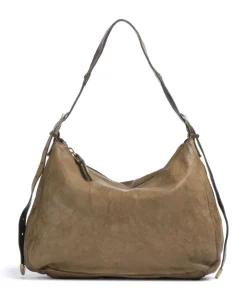 Beuteltasche genarbtes Rindsleder olivgrün