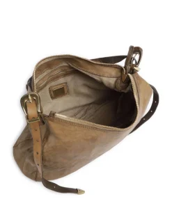 Beuteltasche genarbtes Rindsleder olivgrün