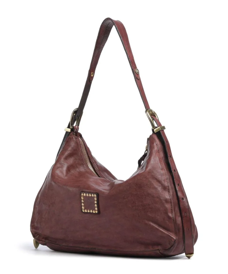 Beuteltasche genarbtes Rindsleder dunkelrot