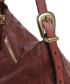 Beuteltasche genarbtes Rindsleder dunkelrot