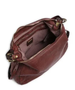 Beuteltasche genarbtes Rindsleder dunkelrot