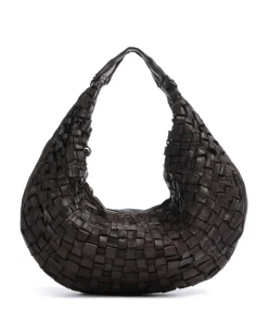 Beuteltasche genarbtes Rindsleder dunkelbraun