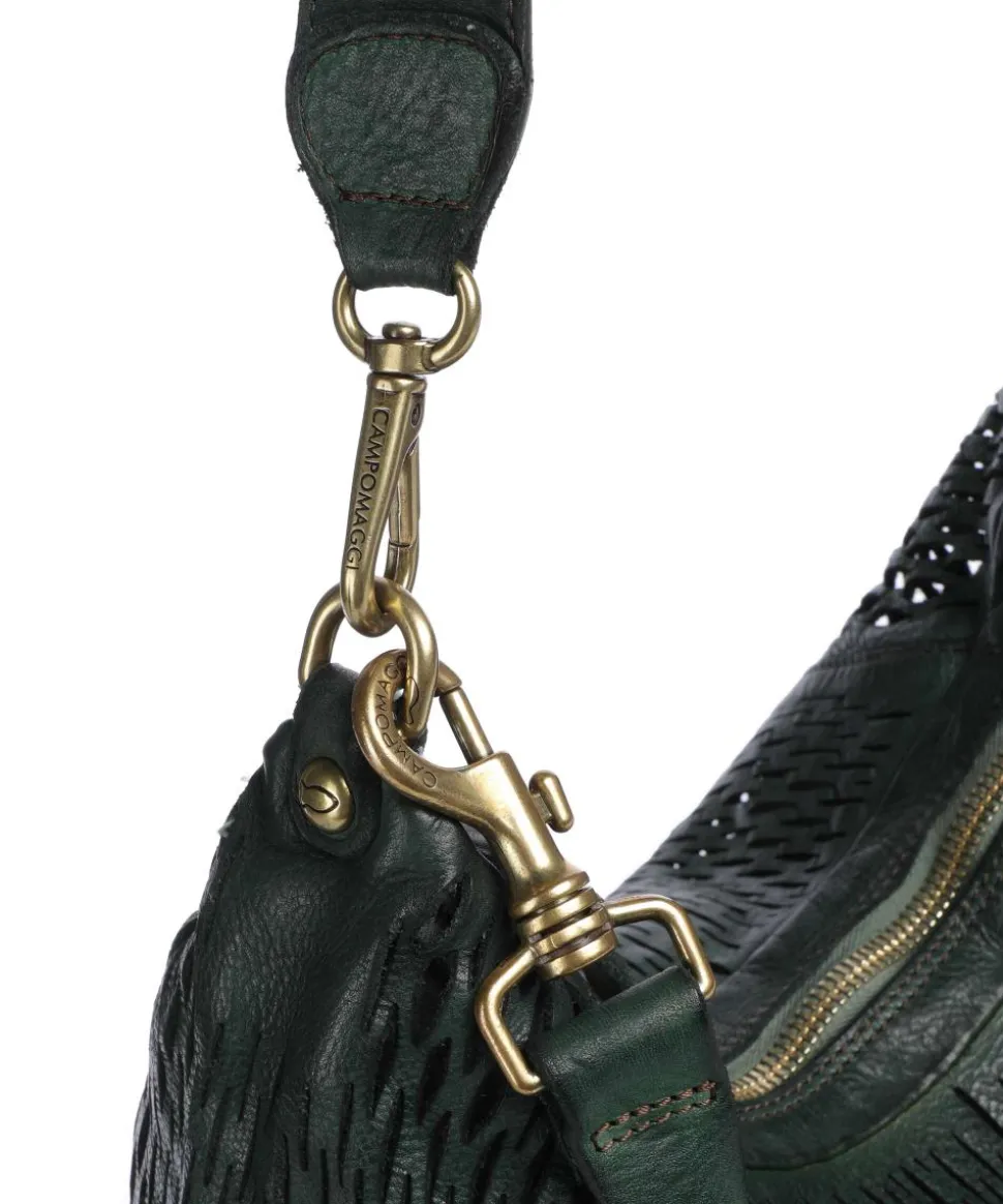 Beuteltasche genarbtes Rindsleder dunkelgrün