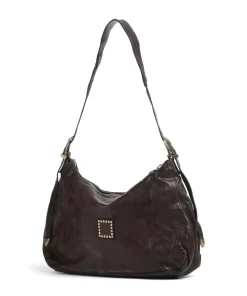 Beuteltasche genarbtes Rindsleder dunkelbraun