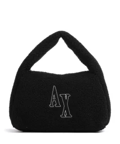 Beuteltasche Kunstfell schwarz