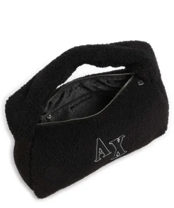 Beuteltasche Kunstfell schwarz