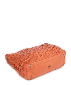 Beuteltasche Rindsleder orange