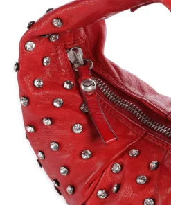 Beuteltasche Rindsleder rot