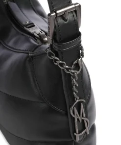 BGAL Schultertasche Lederimitat schwarz