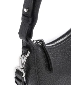 Bira Schultertasche genarbtes Rindsleder schwarz