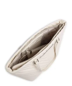 BJUDE Shopper Lederimitat elfenbein