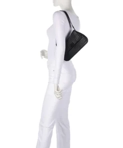 BKES Schultertasche Lederimitat schwarz