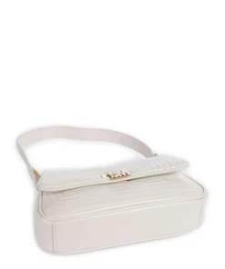 BKES Schultertasche Lederimitat creme